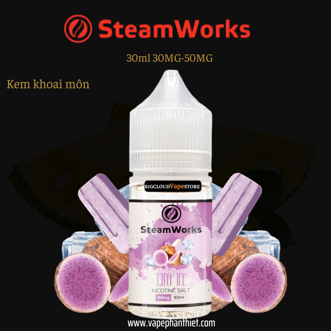 STEAMWORKS SALT 30ML 30MG-50MG Kem khoai môn 